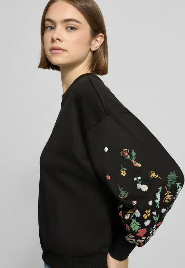 Only Regular fit sweatshirt van katoenmix model 'BROOKE' - Foto 6