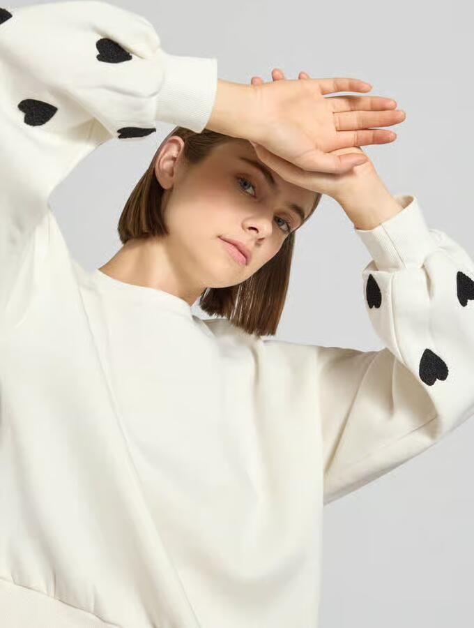 Only Regular fit sweatshirt van katoenmix model 'MACY' - Foto 5
