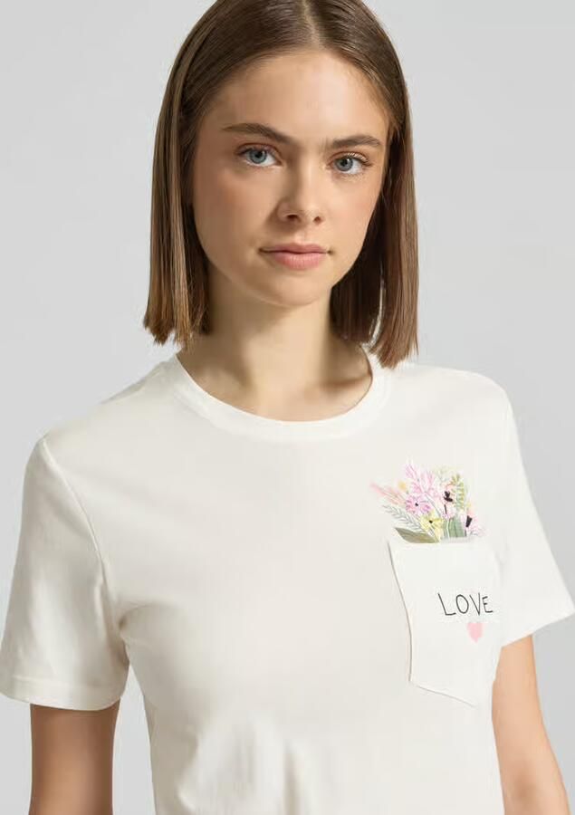 Only regular fit T-shirt van 100% biologisch katoen model 'POLLY' - Foto 3