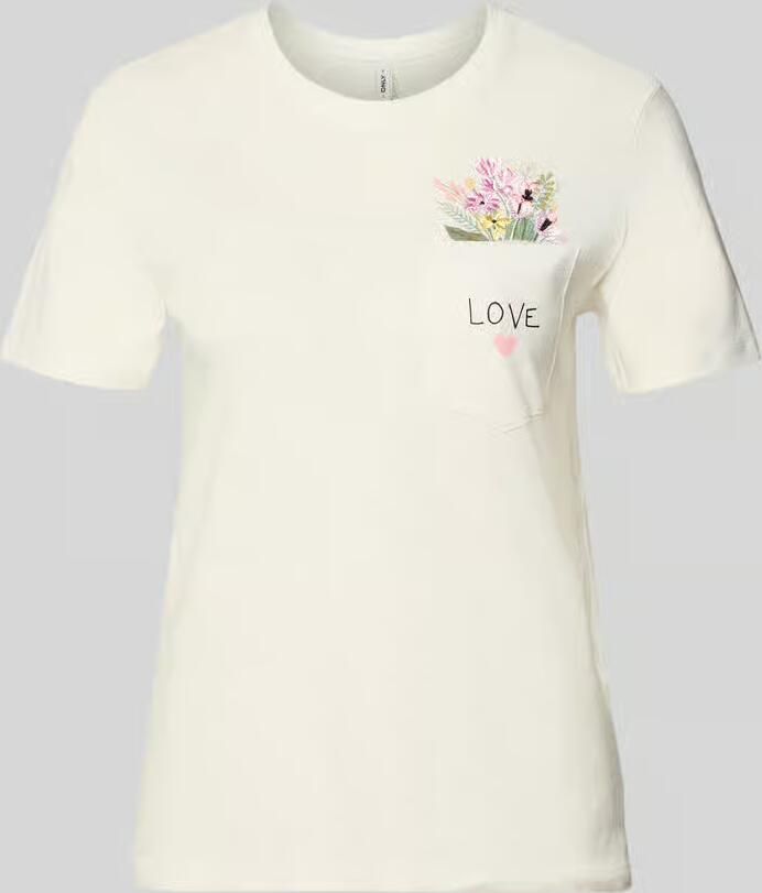 Only regular fit T-shirt van 100% biologisch katoen model 'POLLY' - Foto 4