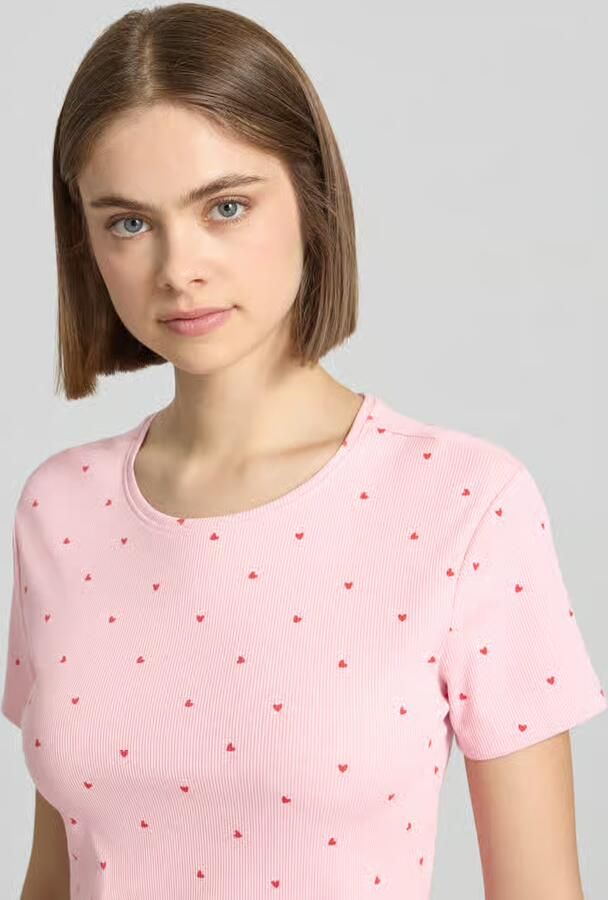 Only regular fit T-shirt van katoenmix model 'FENJA'