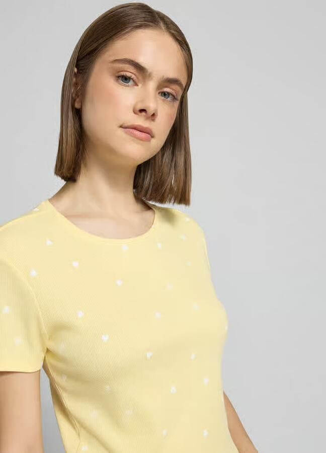Only regular fit T-shirt van katoenmix model 'FENJA'