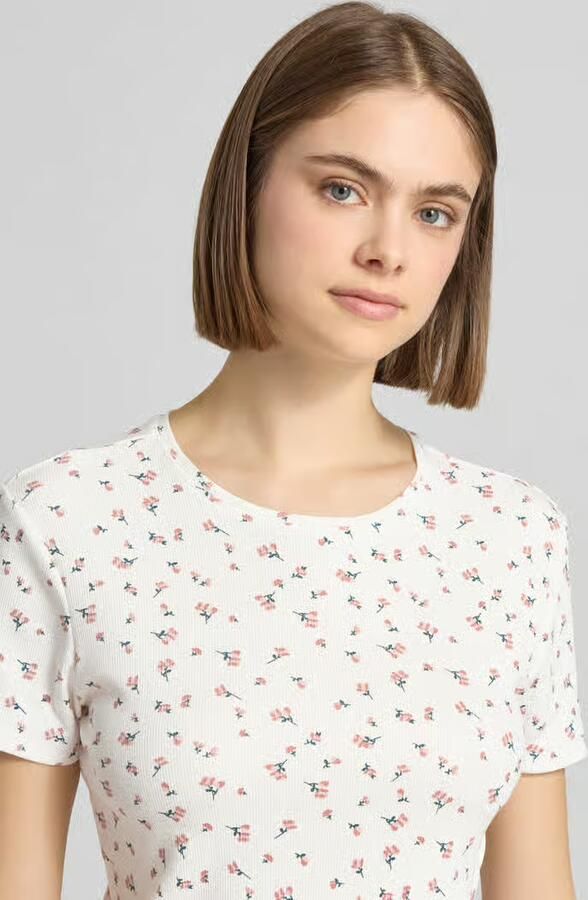 Only regular fit T-shirt van katoenmix model 'FENJA'