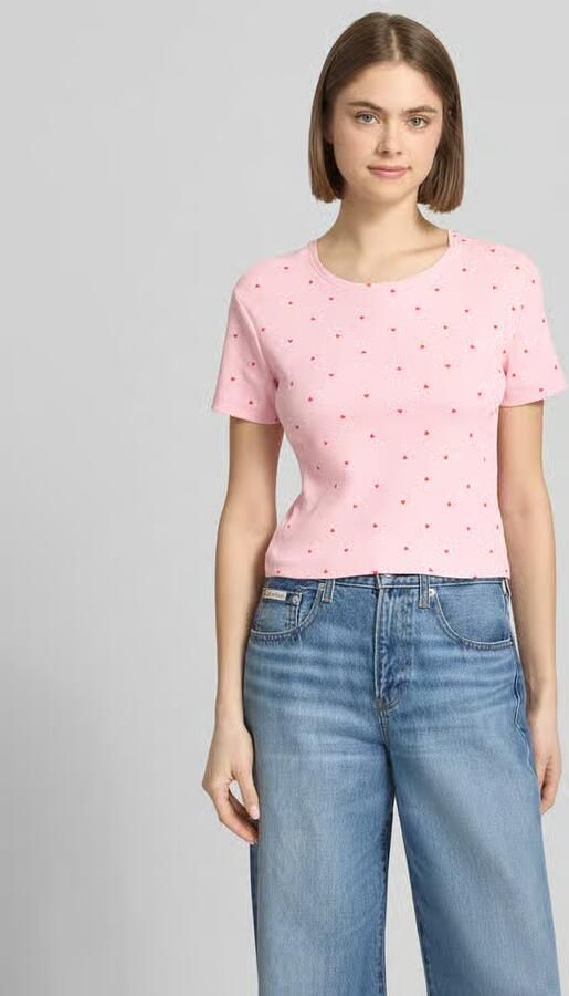 Only regular fit T-shirt van katoenmix model 'FENJA' - Foto 3