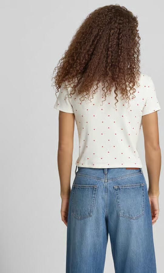 Only Regular fit T-shirt in riblook model 'FENJA LIFE'