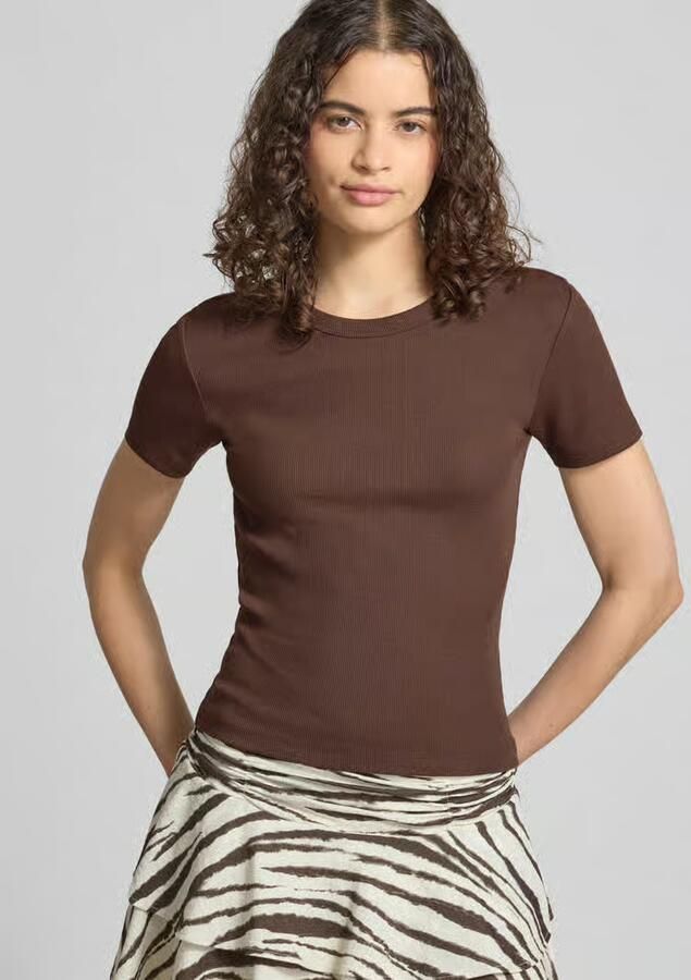 Only regular fit T-shirt van katoenmix model 'VAL'