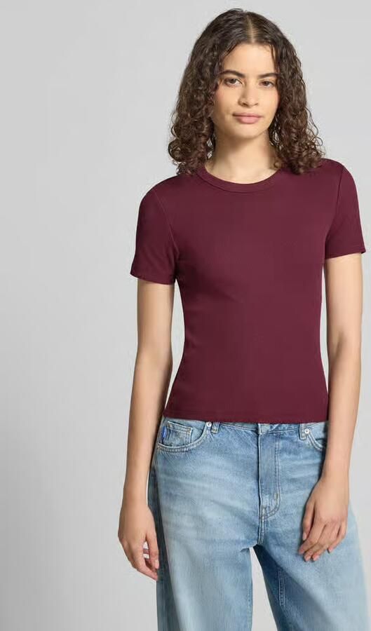 Only regular fit T-shirt van katoenmix model 'VAL' - Foto 3