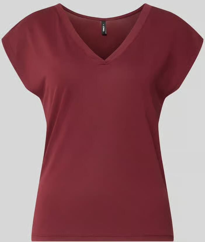 Only Shirt met V-hals ONLFREE S S MOD.V-NECK TOP JRS NOOS - Foto 2