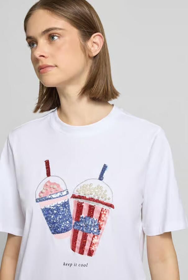 Only regular fit T-shirt van pure biologisch katoen model 'BURST' - Foto 3