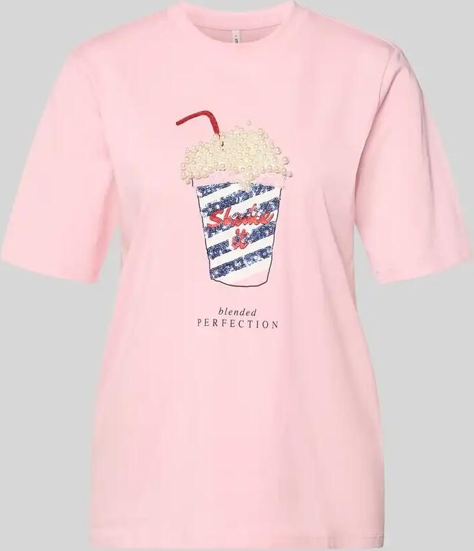Only regular fit T-shirt van pure biologisch katoen model 'BURST' - Foto 2