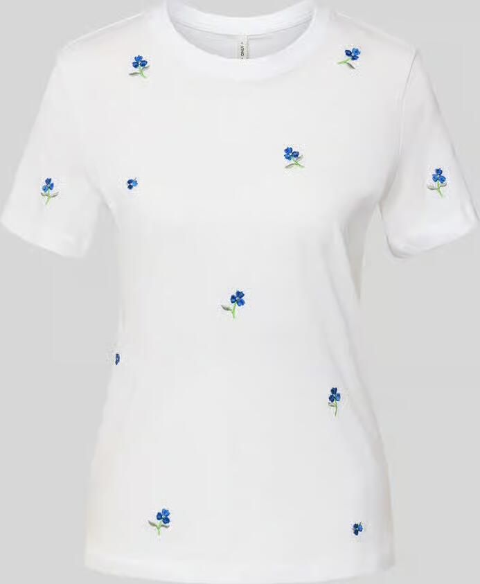 Only Regular fit T-shirt van puur biologisch katoen Model 'KETTY LIFE' - Foto 3