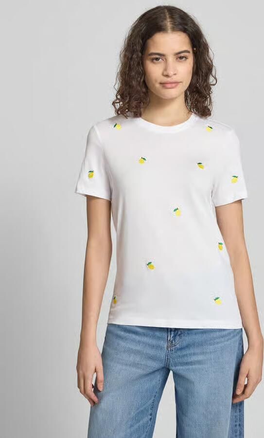 Only Regular fit T-shirt van puur biologisch katoen Model 'KETTY LIFE' - Foto 3