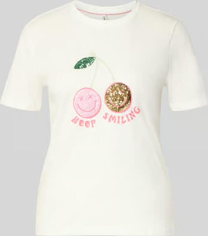 Only regular fit T-shirt van puur katoen model 'KITA' - Foto 2