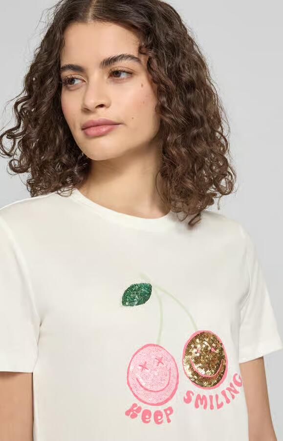 Only regular fit T-shirt van puur katoen model 'KITA'