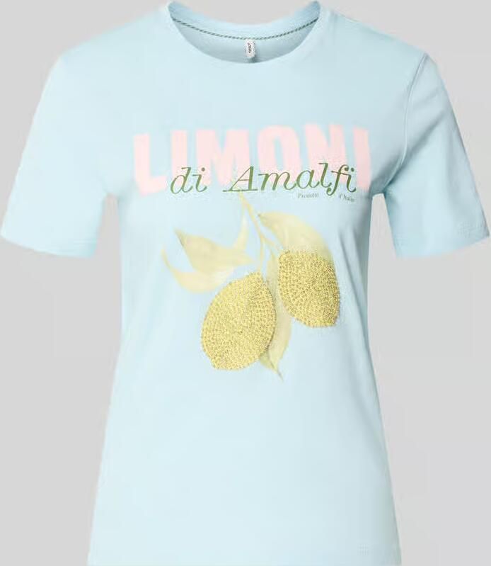 Only regular fit T-shirt van puur katoen model 'KITA' - Foto 2