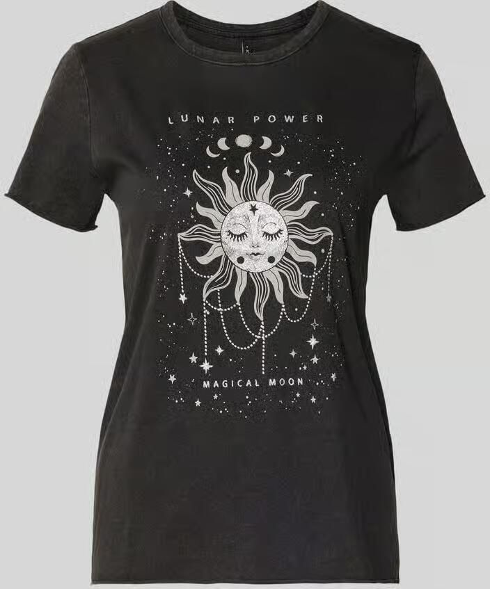 Only Regular fit T-shirt van puur katoen Model 'LUCY' - Foto 5
