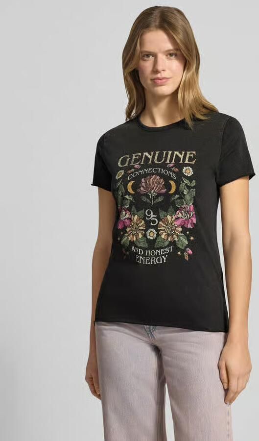 Only Regular fit T-shirt van zuivere katoen met motiefprint model 'LUCY LIFE' - Foto 3