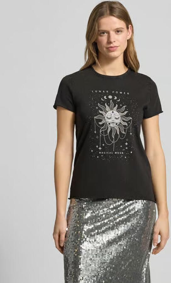 Only Regular fit T-shirt van puur katoen Model 'LUCY' - Foto 6