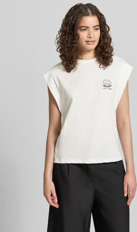 Only regular fit T-shirt van puur katoen model 'SHELINA' - Foto 4