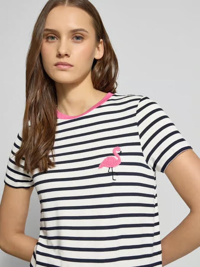 Only Regular fit T-shirt van viscosemix model 'HEART LIFE' - Foto 2