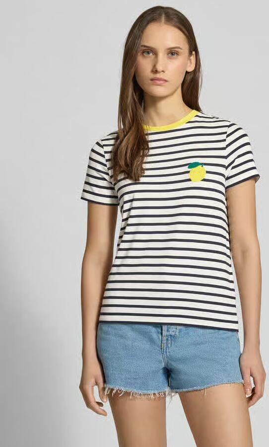 Only Regular fit T-shirt van viscosemix model 'HEART LIFE' - Foto 8