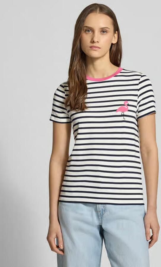 Only Regular fit T-shirt van viscosemix model 'HEART LIFE' - Foto 4