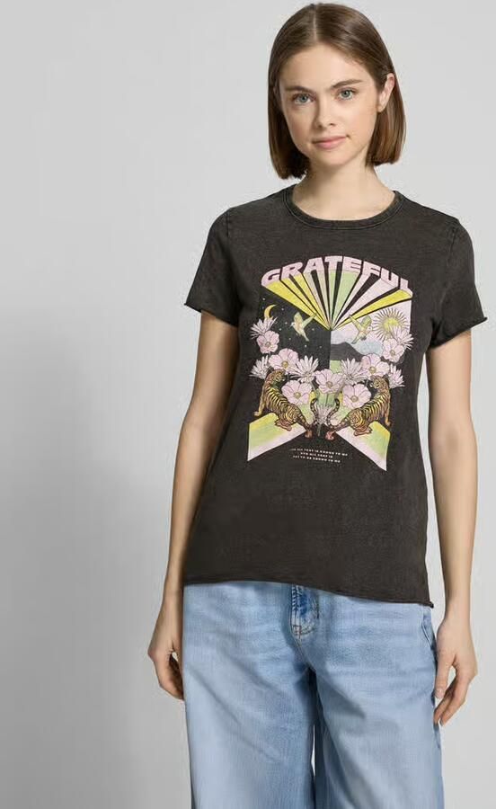 Only Regular fit T-shirt van zuivere katoen met motiefprint model 'LUCY LIFE' - Foto 7