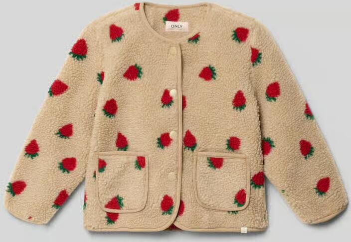 Only regular fit teddy fleecejack met alloverpatroon model 'GHOKY' - Foto 4