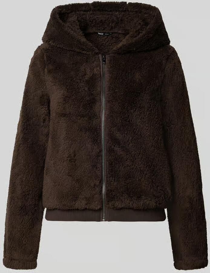 Only Pluche jas met capuchon ONLNEWANNA CONTACT SHERPA JKT OTW NOOS