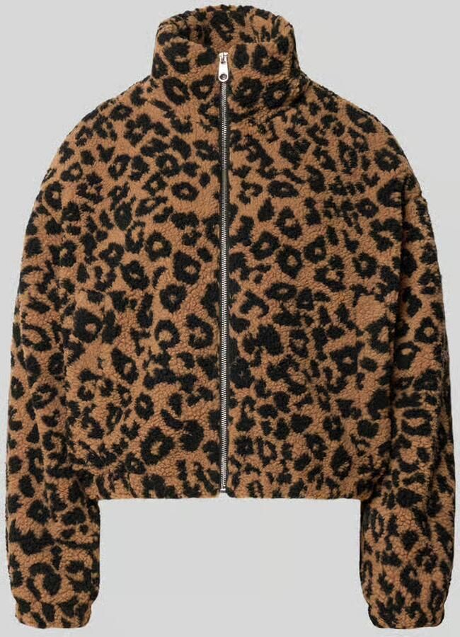 Only Regular fit teddyjack met dierenprint model 'THEA'