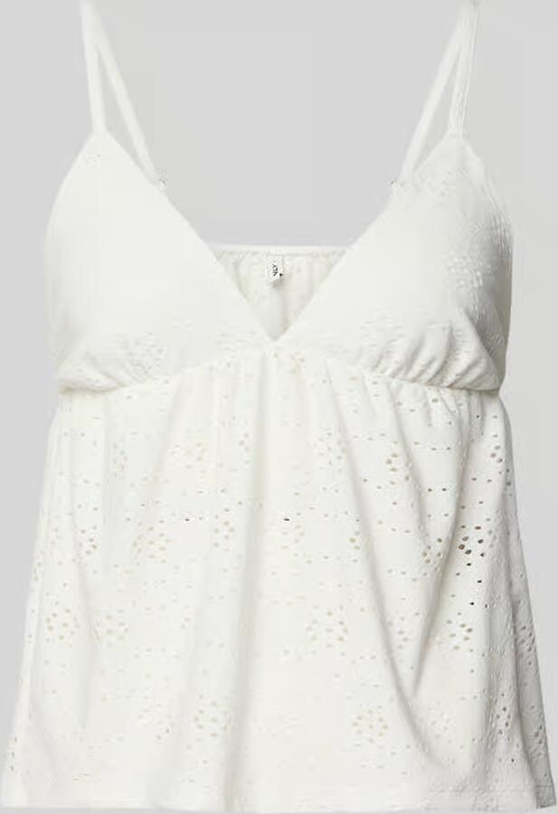 Only regular fit top met bandjes met gaatjesmotief model 'SMILLA' - Foto 2