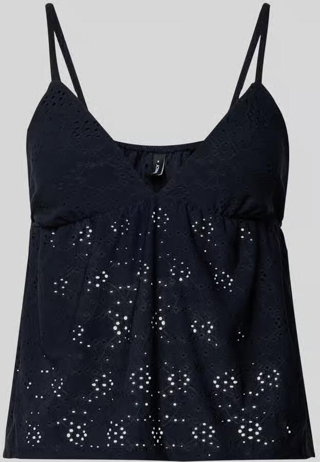 Only regular fit top met bandjes met gaatjesmotief model 'SMILLA' - Foto 2