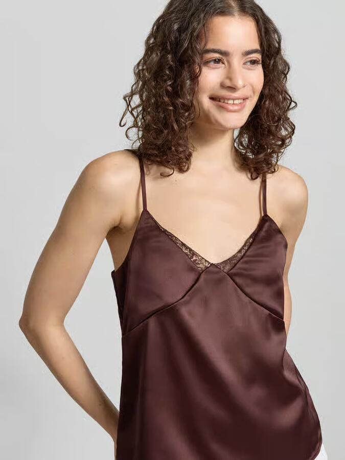 Only regular fit top met bandjes met kant model 'RAYA' - Foto 3