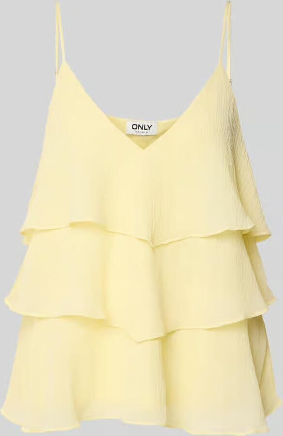 Only regular fit top met bandjes met volants model 'LINN' - Foto 2