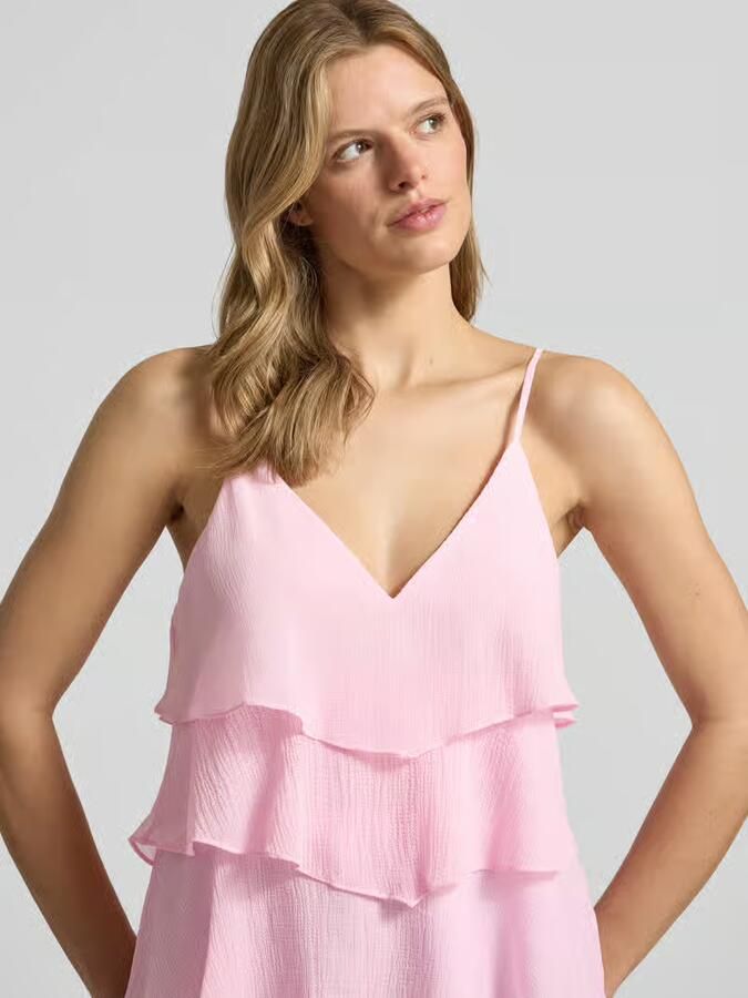 Only regular fit top met bandjes met volants model 'LINN' - Foto 4