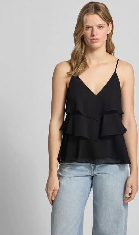 Only regular fit top met bandjes met volants model 'LINN' - Foto 7