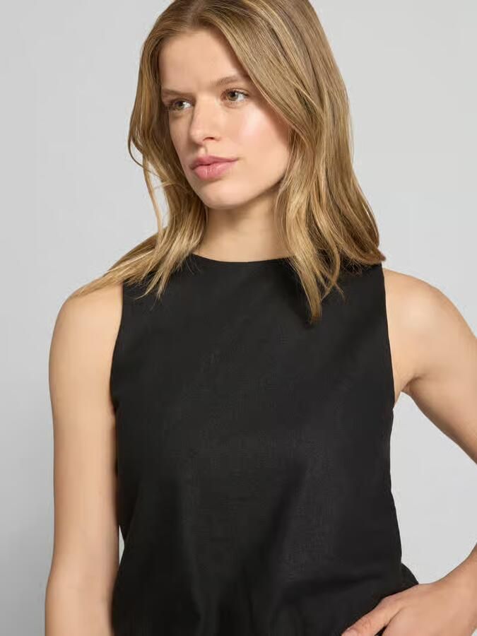 Only regular fit top van mix van viscose en linnen model 'GOA'