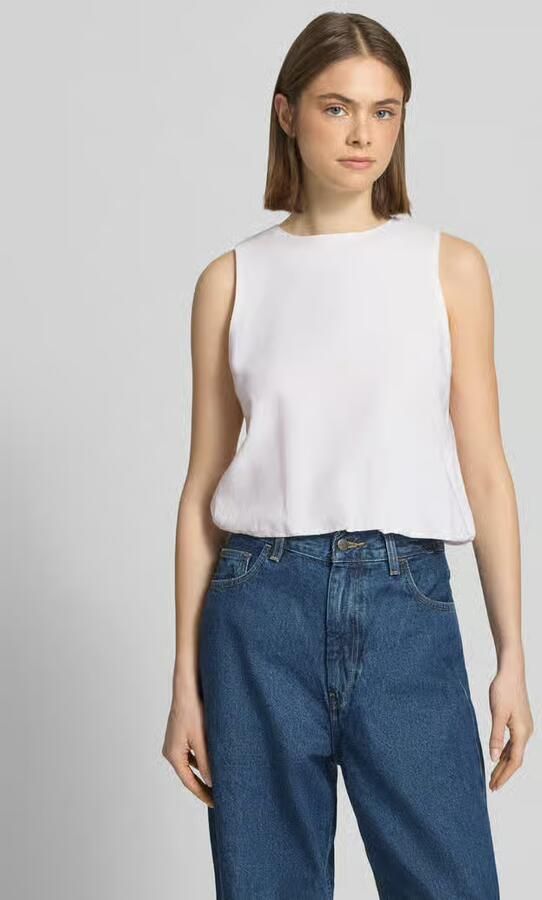 Only regular fit top van mix van viscose en linnen model 'GOA' - Foto 5