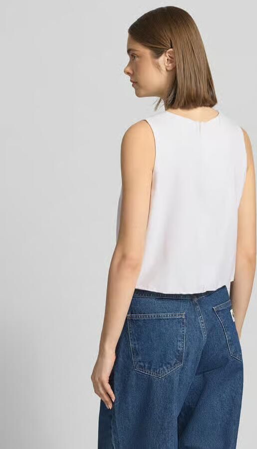 Only regular fit top van mix van viscose en linnen model 'GOA' - Foto 2