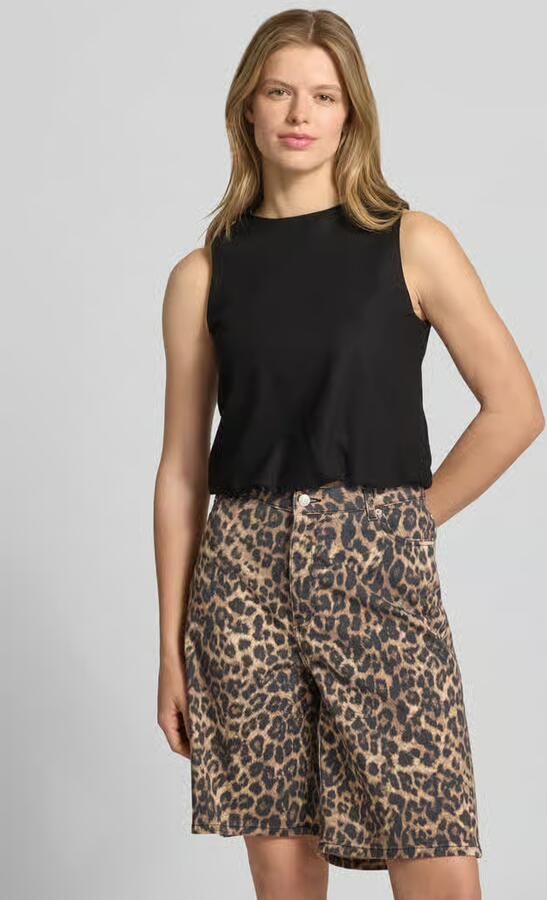 Only regular fit top van mix van viscose en linnen model 'GOA' - Foto 3