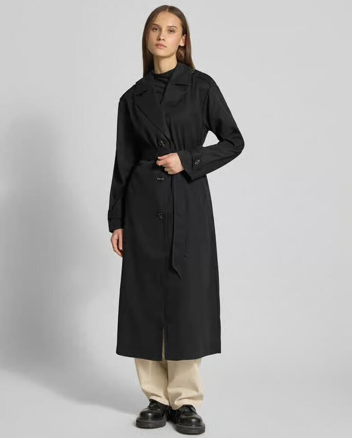 Only Trenchcoat ONLLINE X-LONG TRENCHCOAT OTW NOOS met bindriem in de taille 2 zijzakken - Foto 6