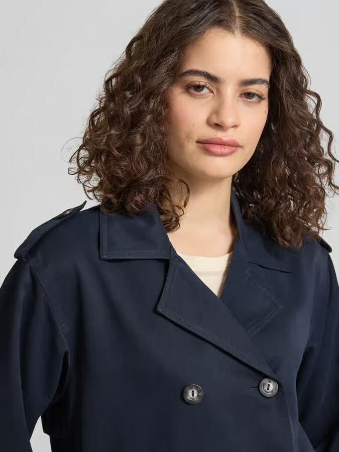 Only regular fit trenchcoat-jack met reverskraag model 'HANNAH'