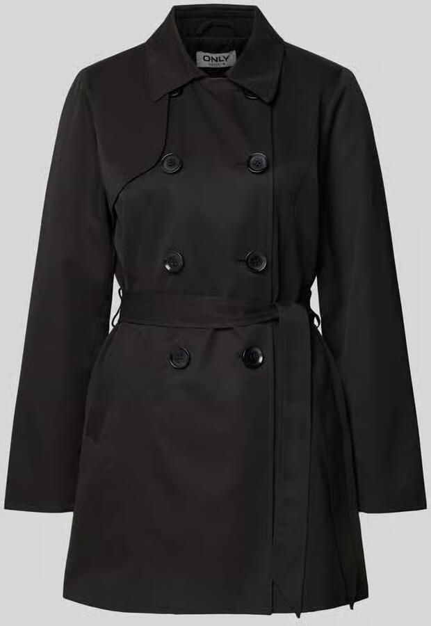 Only Regular fit trenchcoat met dubbele knoopsluiting model 'VALERIE' - Foto 5