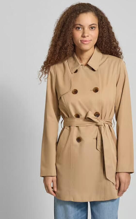 Only Regular fit trenchcoat met dubbele knoopsluiting model 'VALERIE' - Foto 9