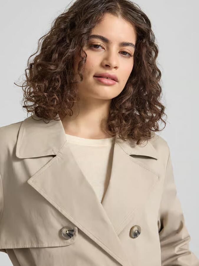 Only regular fit trenchcoat met reverskraag model 'DISA LIFE'
