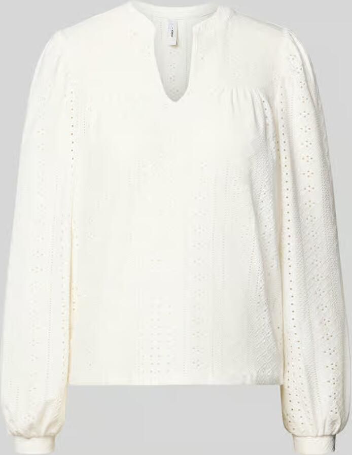 Only Relaxed fit blouseshirt met ajourpatroon model 'SANDRA'