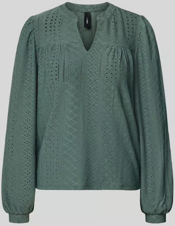 Only Relaxed fit blouseshirt met ajourpatroon model 'SANDRA'