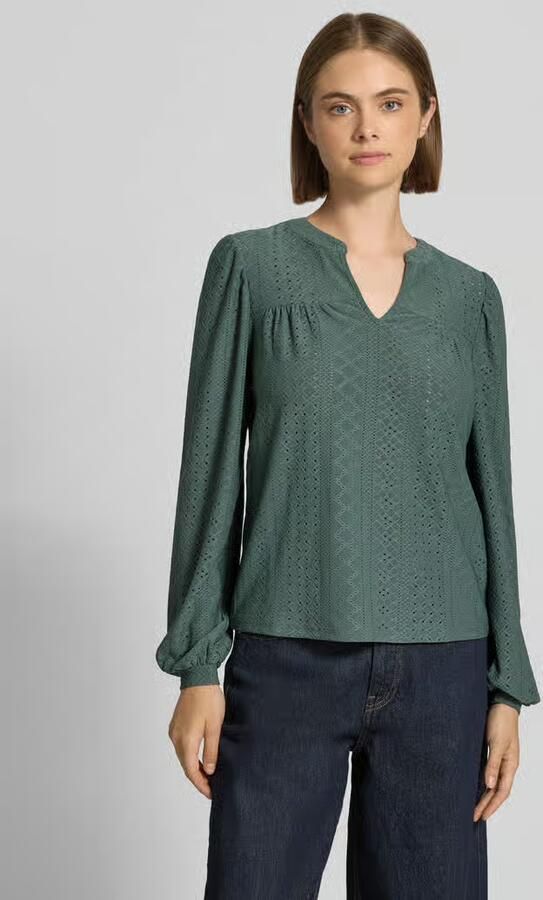 Only Relaxed fit blouseshirt met ajourpatroon model 'SANDRA' - Foto 3