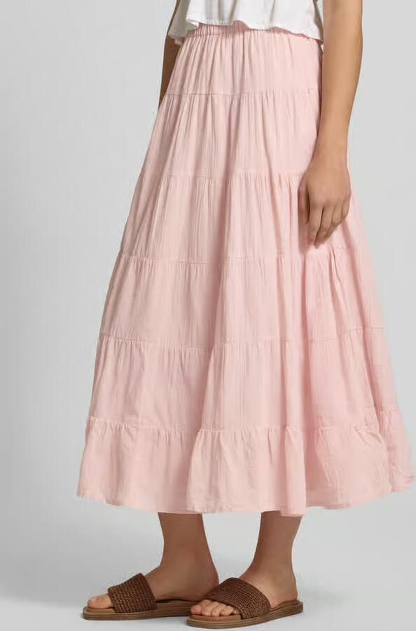 Only regular fit volant midi-rok van pure katoen model 'KELLY' - Foto 2