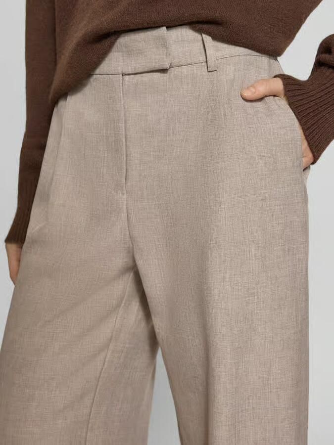 Only Regular fit wijde broek met sluiting met schuifhaakje model 'LINDA'